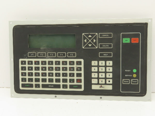 VideoJet Excel Ink Jet Printer Keyboard Interface Panel LCD Display
