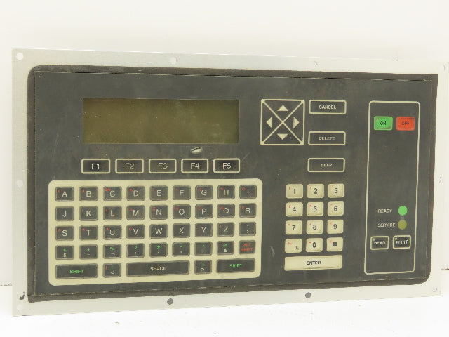 VideoJet Excel Ink Jet Printer Keyboard Interface Panel LCD Display