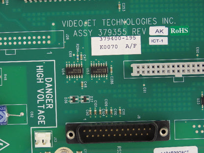 VideoJet Excel Ink Jet Printer Control Panel Board 379400-195