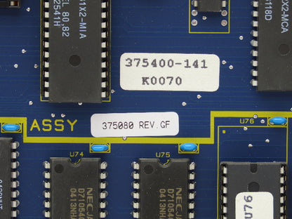 VideoJet Excel Ink Jet Printer Control Panel Mother Board 375400-141