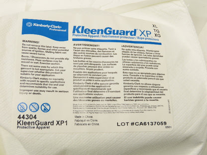 KleenGuard 44304 White XL Liquid Particle Protection Disposal Coverall Box of 22