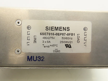Siemens 6SE7016-0EP87-0FB1 Masterdrives Radio Interface Suppression Line Filter