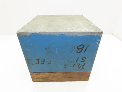 Cast Aluminum and Wood Machined Work Block 8.5"x 8" 25Lb