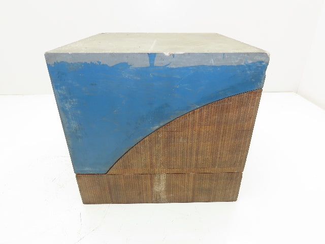 Cast Aluminum and Wood Machined Work Block 8.5"x 8" 25Lb