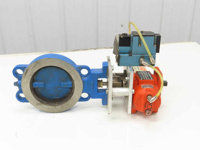 Bettis CBA315 Pneumatic Solenoid Actuated 5" Butterfly Valve 120psi 24VDC