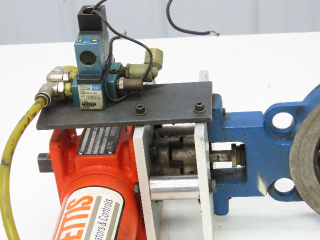 Bettis CBA315 Pneumatic Solenoid Actuated 5" Butterfly Valve 120psi 120V