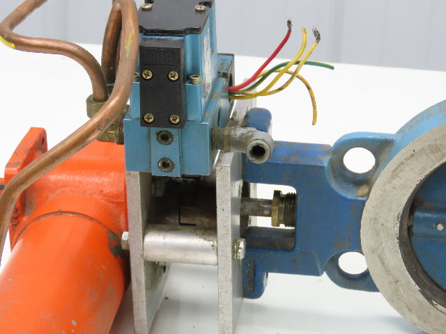 Bettis CB-315 Pneumatic Solenoid Actuated 5" Butterfly Valve 120psi 24VDC