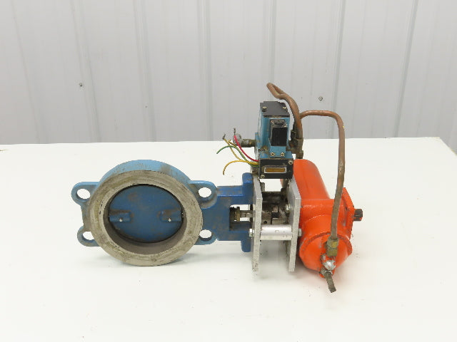 Bettis CB-315 Pneumatic Solenoid Actuated 5" Butterfly Valve 120psi 24VDC