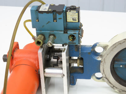 Bettis CB315 Pneumatic Solenoid Actuated 5" Butterfly Valve 120psi 120V