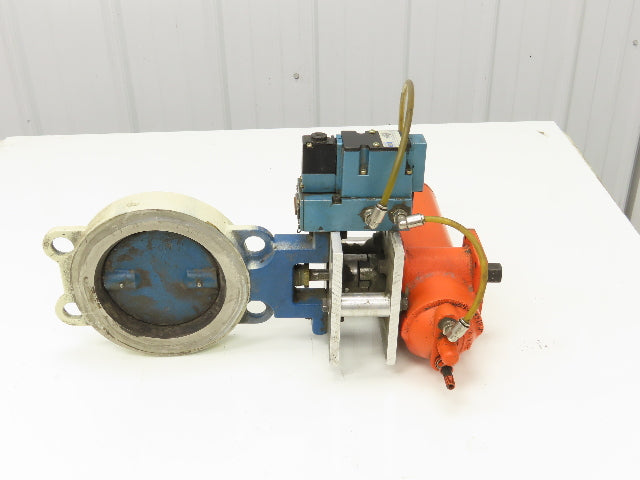 Bettis CB315 Pneumatic Solenoid Actuated 5" Butterfly Valve 120psi 120V