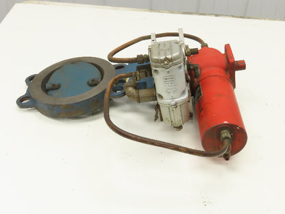 Bettis CB-315 Pneumatic Solenoid Actuated 5" Butterfly Valve 120psi 120V