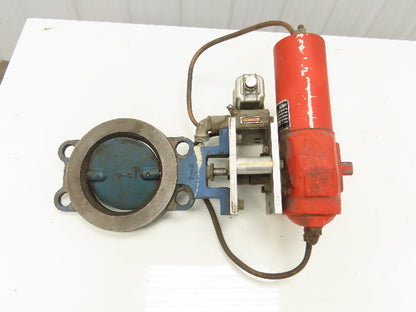 Bettis CB-315 Pneumatic Solenoid Actuated 5" Butterfly Valve 120psi 120V