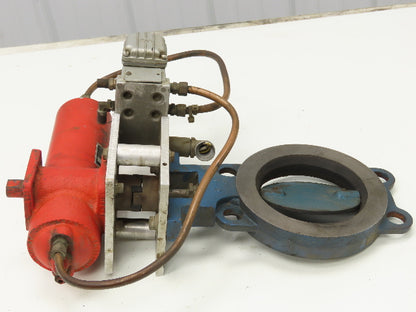 Bettis CB-315 Pneumatic Solenoid Actuated 5" Butterfly Valve 120psi 120V