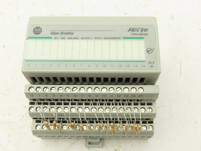 Allen Bradley 1794-OB16D Flex 16-Point 24VDC Source Output Ser A Diagnostic