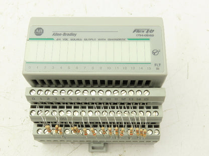 Allen Bradley 1794-OB16D Flex 16-Point 24VDC Source Output Ser A Diagnostic