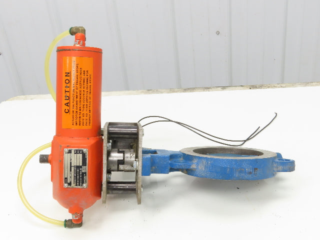 Bettis CB315 Pneumatic Solenoid Actuated 5" Butterfly Valve 120psi 120V