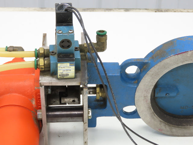 Bettis CB315 Pneumatic Solenoid Actuated 5" Butterfly Valve 120psi 120V