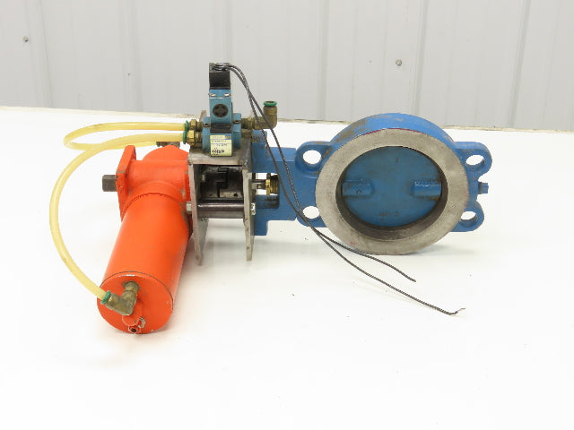 Bettis CB315 Pneumatic Solenoid Actuated 5" Butterfly Valve 120psi 120V