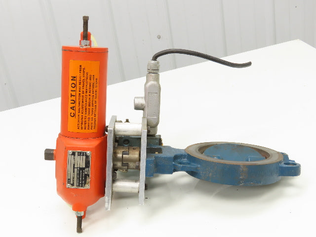 Bettis CB315 Pneumatic Solenoid Actuated 5" Butterfly Valve 120psi 24VDC