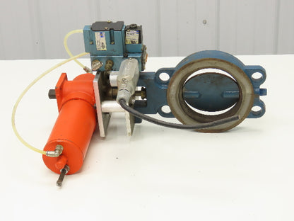 Bettis CB315 Pneumatic Solenoid Actuated 5" Butterfly Valve 120psi 24VDC