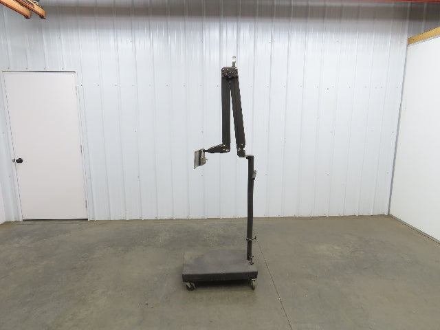Industrial Floor Stand Adjustable Arm Heavy Duty 26x16" Base Powder Coated Steel