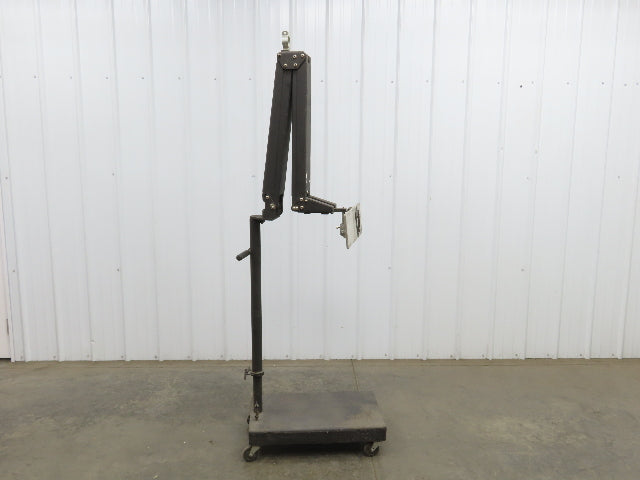 Industrial Floor Stand Adjustable Arm Heavy Duty 26x16" Base Powder Coated Steel