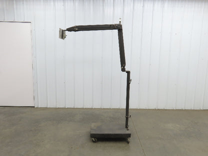 Industrial Floor Stand Adjustable Arm Heavy Duty 26x16" Base Powder Coated Steel