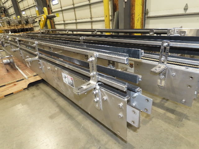 Arrowhead 3.25" Tabletop Belt Stainless Bottle Conveyor Sections 33'  -No Drive