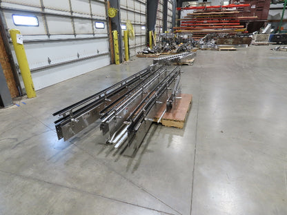 Arrowhead 3.25" Tabletop Belt Stainless Bottle Conveyor Sections 33'  -No Drive