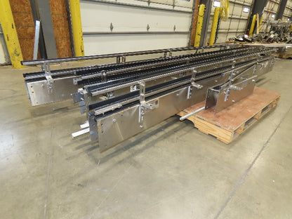 Arrowhead 3.25" Tabletop Belt Stainless Bottle Conveyor Sections 33'  -No Drive