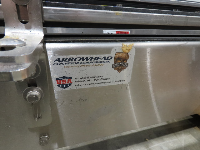 Arrowhead 3.25" Tabletop Belt Stainless Bottle Conveyor Sections 33'  -No Drive
