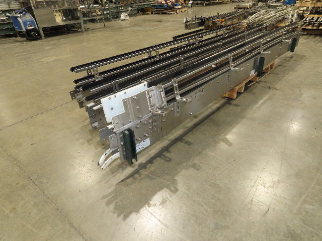 Arrowhead 3.25" Tabletop Belt Stainless Bottle Conveyor Sections 33'  -No Drive