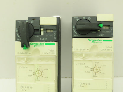 Schneider LUCA05FU Manual Motor Starter Overload Module 240V Lot of 2