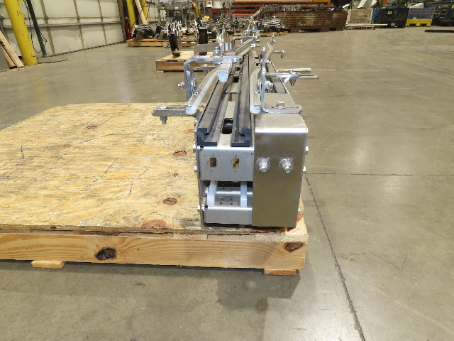 Arrowhead 3.25" Tabletop Stainless Bottle Conveyor 2-Belt Transfer 48"-No Drive