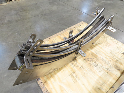 Arrowhead 3.25" Tabletop Belt Magnetic Slide Vertical 90° S-Curve Conveyor