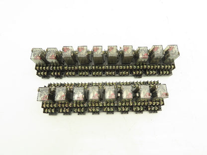 Fuji Electric HH54P-L Relay w/Socket Base 110V Coil Lot of 18