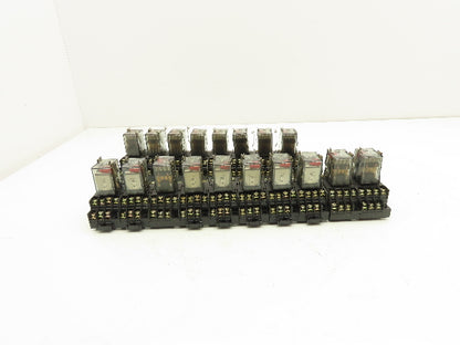 Fuji Electric HH54P-L Relay w/Socket Base 110V Coil Lot of 18