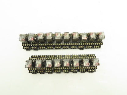 Fuji Electric HH54P-L Relay w/Socket Base 110V Coil Lot of 18
