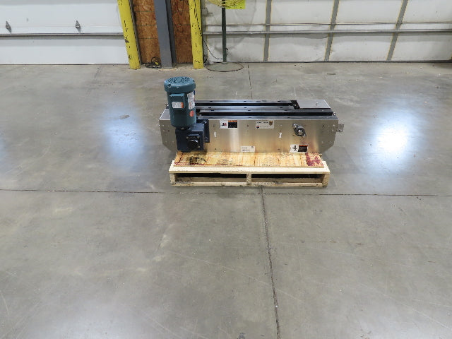 Arrowhead 7.5" Tabletop Stainless Bottle Conveyor 2-Belt Transfer 48" Drive 3PH