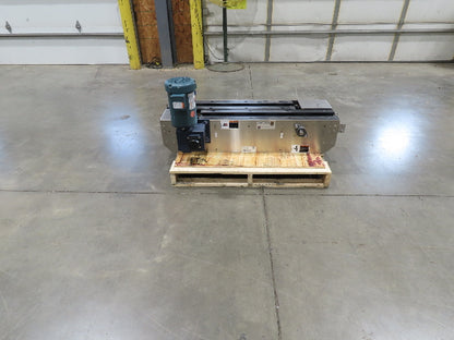 Arrowhead 7.5" Tabletop Stainless Bottle Conveyor 2-Belt Transfer 48" Drive 3PH