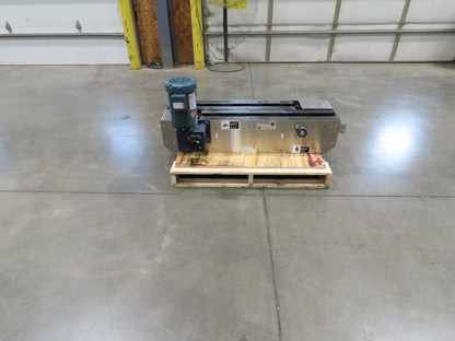 Arrowhead 7.5" Tabletop Stainless Bottle Conveyor 2-Belt Transfer 48" Drive 3PH