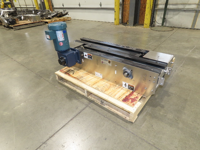 Arrowhead 7.5" Tabletop Stainless Bottle Conveyor 2-Belt Transfer 48" Drive 3PH