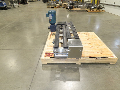 Arrowhead 7.5" Tabletop Stainless Bottle Conveyor 2-Belt Transfer 48" Drive 3PH