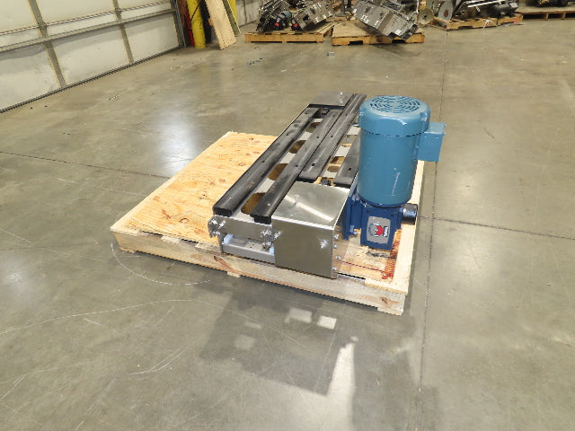 Arrowhead 7.5" Tabletop Stainless Bottle Conveyor 2-Belt Transfer 48" Drive 3PH
