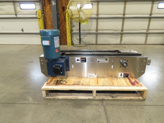 Arrowhead 7.5" Tabletop Stainless Bottle Conveyor 2-Belt Transfer 48" Drive 3PH