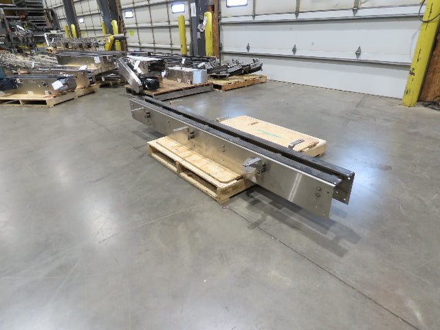 7.5" Tabletop Belt Stainless Bottle Conveyor 8' Idler Section - No Drive