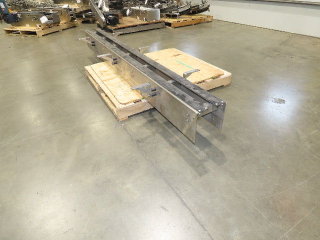7.5" Tabletop Belt Stainless Bottle Conveyor 8' Idler Section - No Drive