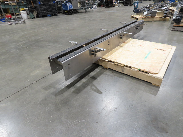 7.5" Tabletop Belt Stainless Bottle Conveyor 8' Idler Section - No Drive