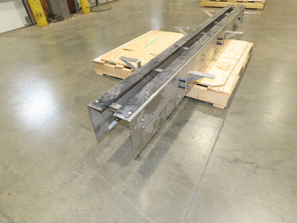7.5" Tabletop Belt Stainless Bottle Conveyor 8' Idler Section - No Drive