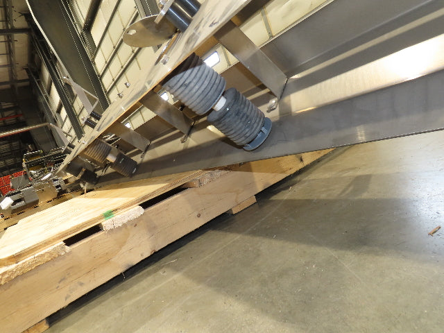 7.5" Tabletop Belt Stainless Bottle Conveyor 8' Idler Section - No Drive